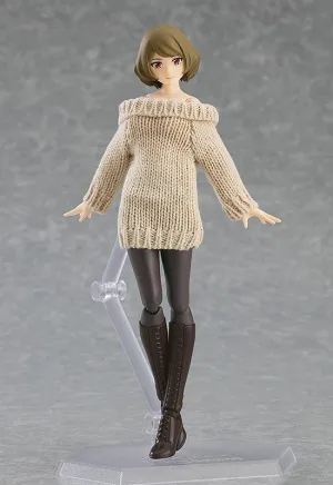 Apartment Living 574 figma Female Body Chiaki with Off the Shoulder Sweater Dress