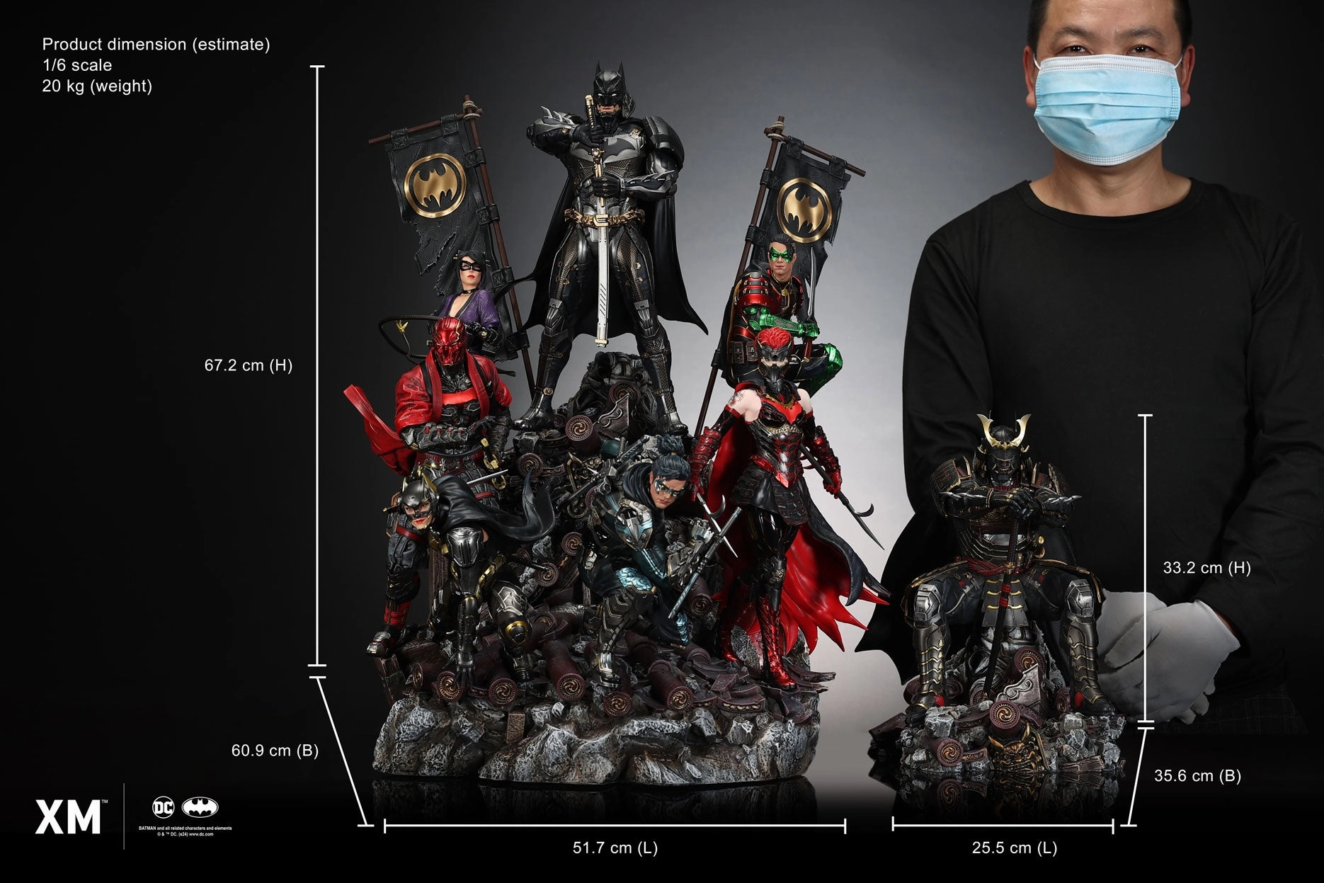 Superhero Display Patio Decor Batman Family (Samurai) 1/6 Scale Diorama