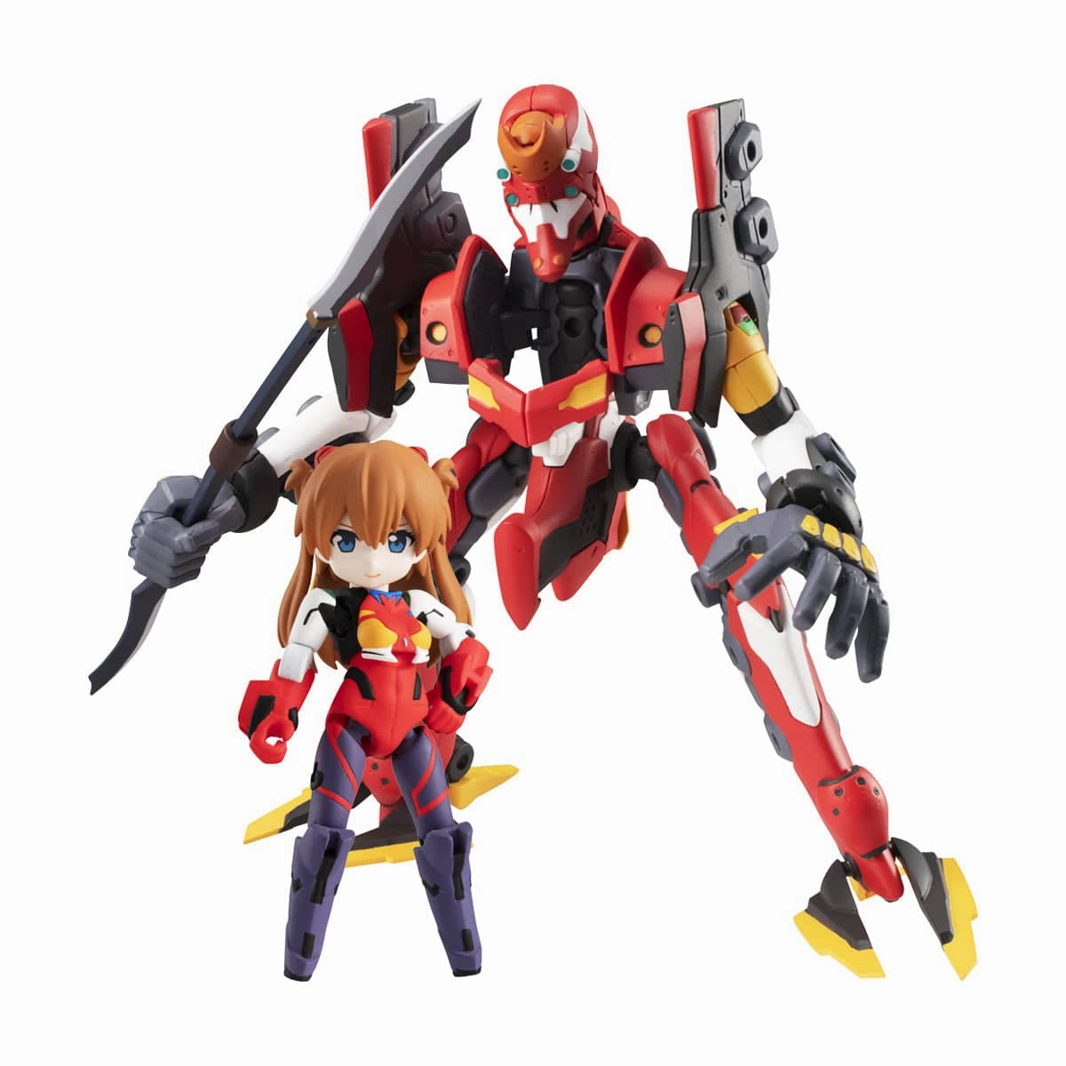 Fast shipping Rebuild of Evangelion DESKTOP ARMY Asuka Shikinami Langley & Evangelion Unit 02