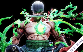 One Piece - Awakening Roronoa Zoro 1/4 Scale (Q ) Statue Metallic Finish Character Decor