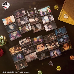 Urban Vinyl ICHIBAN KUJI DEMON SLAYER KIMETSU NO YAIBA THE SUCCESSOR - H PRIZE FAMOUS SCENE STICKER ASSORTMENT COMPLETE SET OF 9 TYPES