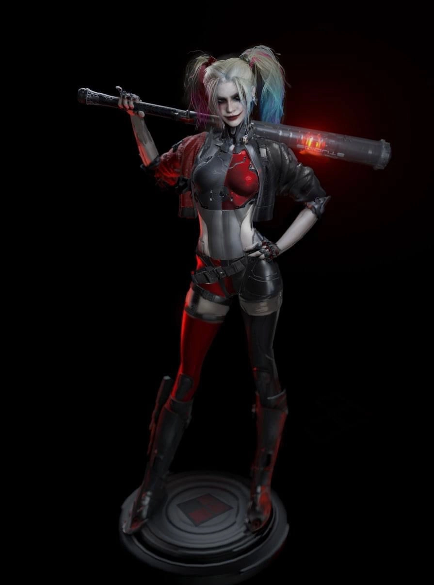 Art Collectible Harley Quinn CyberPunk 1/3 Scale Statue