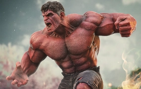 Captain America: Brave New World - Red Hulk Art Scale 1/10 Adventure Game Oceanic Art