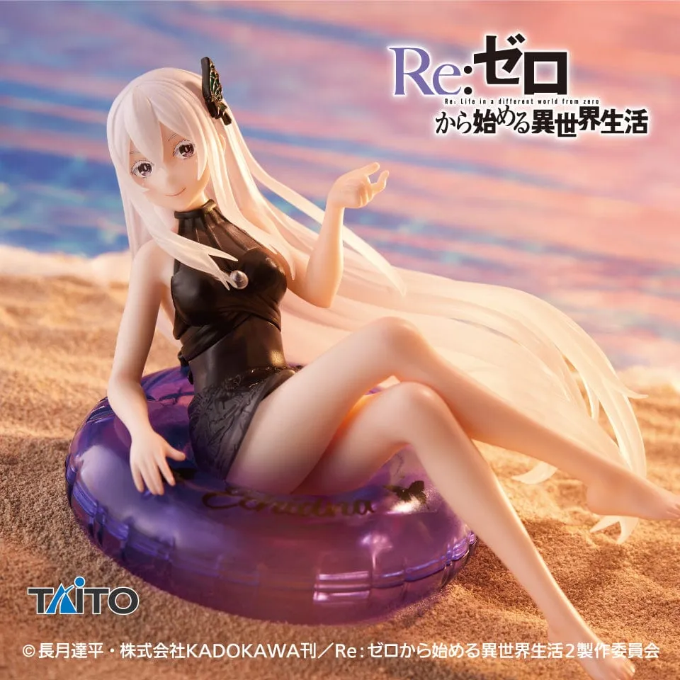 Re Zero Aqua Float Girls Figure Echidna Desk Decor Action Collectible