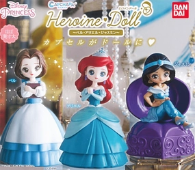 Gaming Peripheral Cryptid Model CP0219 - Disney Princess CapChara Heroin Doll - Belle, Ariel, Jasmine - Complete Set