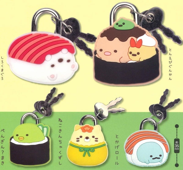 CP2841 Sumikkogurashi Osushi no Kai Mascot Padlock Religious Figure