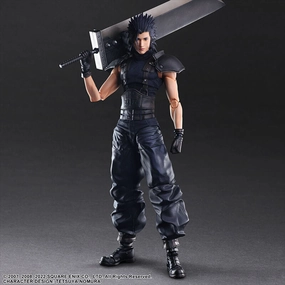 CRISIS CORE - FINAL FANTASY VII REUNION - ZACK FAIR SOLDIER 1ST CLASS PLAY ARTS KAI FIGURE Designer Collectible Dinosaur Model