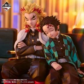 Garden Ornament ICHIBAN KUJI DEMON SLAYER - THE CONNECTED TRAIL - LAST ONE PRIZE - REVIBLE MOMENT KAMADO TANJIRO & RENGOKU KYOJURO LAST ONE VER.