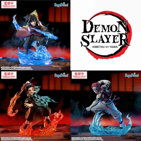 Demon Slayer Xross Link - Giyu Tomioka & Tanjiro Kamado & Akaza Mugen Castle Arc Complete Set of 3 [Pre-Order Feb 2026] Studio Ghibli Vinyl Article
