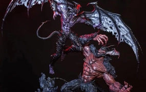 DEVILMAN Vs. AMON Elite Exclusive Statue by Figurama Tropical theme Staff Pick