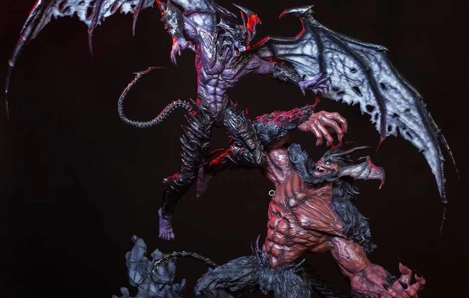 DEVILMAN Vs. AMON Elite Exclusive Statue by Figurama Tropical theme Staff Pick