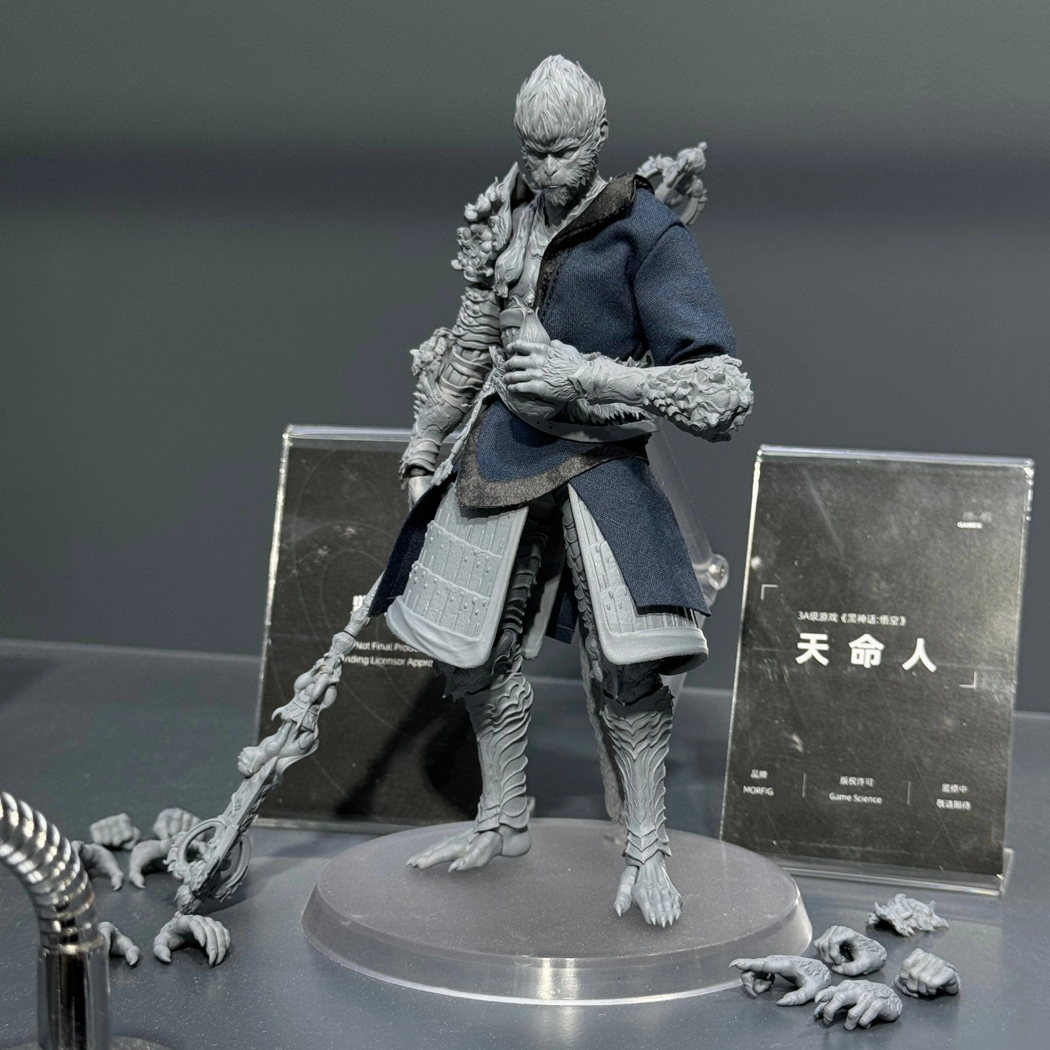 Black Myth: Wukong - Sun Wukong Morfig 1/12 Scale Figure Stone Statue Interactive Exhibit
