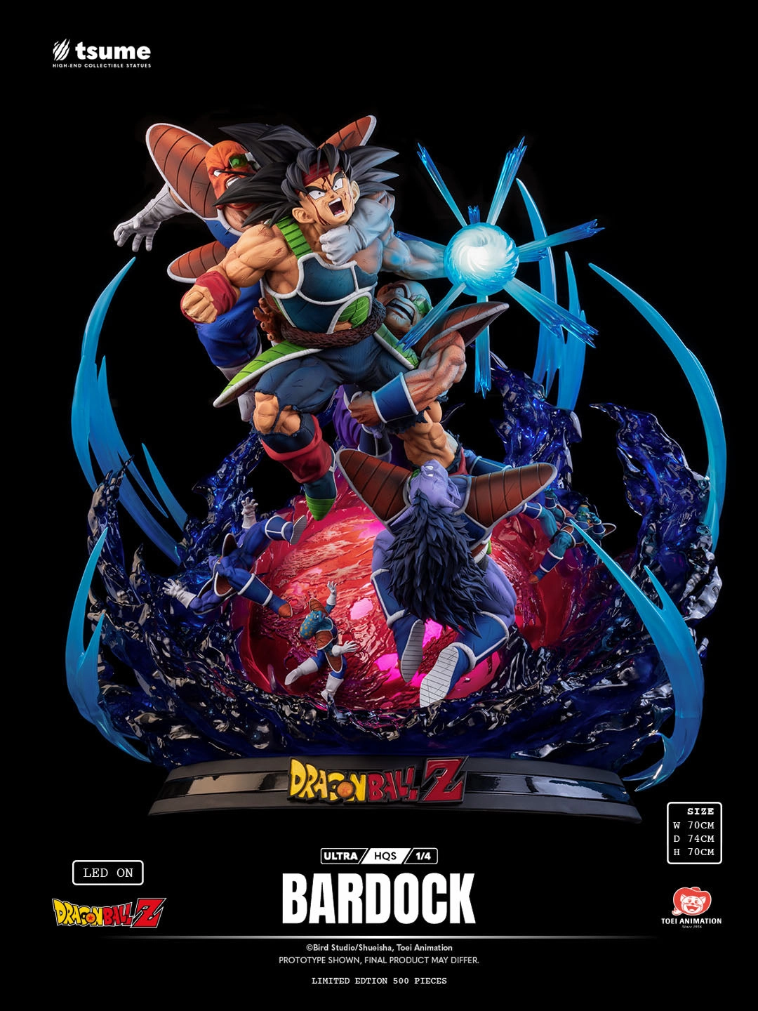 Dragon Ball Z - Bardock Ultra HQS 1/4 Scale Statue Hobby Figure Themed Background