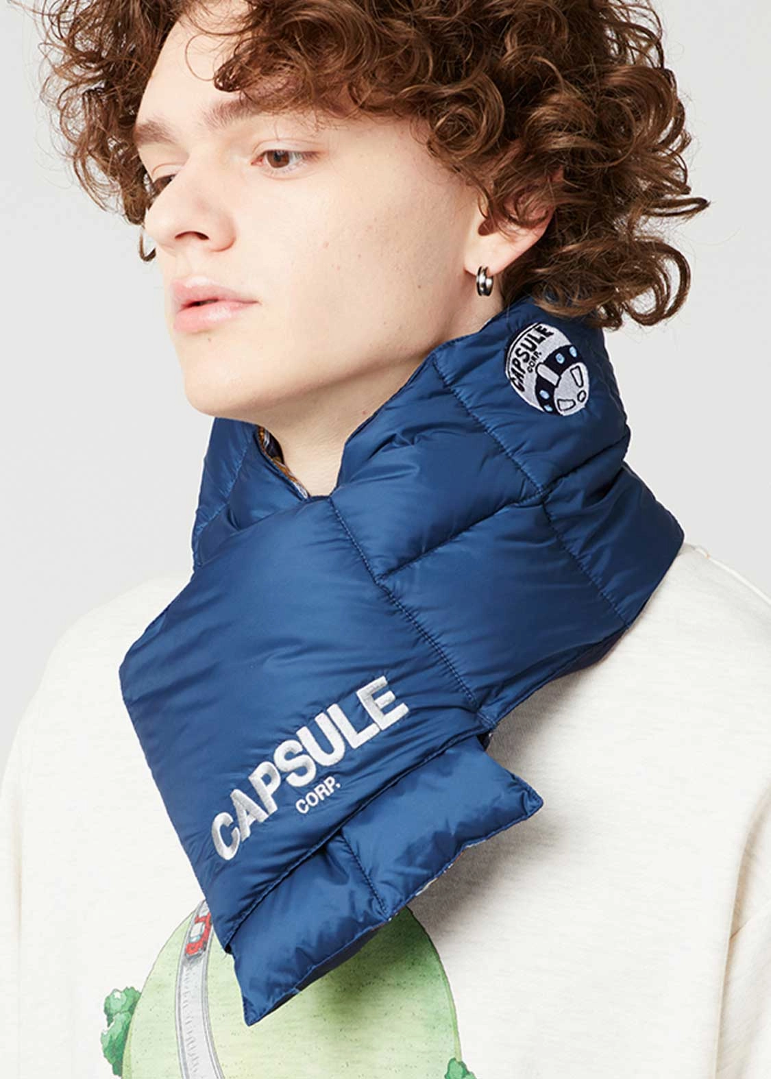 Dragon Ball Z Graniph Collection Collaboration Clothing - Capsule Corporation Reversible down muffler Character Model Sports Memorabilia