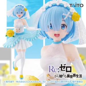 TAITO Re Zero Coreful Figure Rem wedding ver Metal Craft Felt Toy