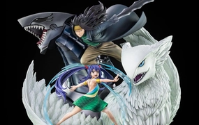 Fairy Tail HQS  Gajeel & Wendy Limited Statue Brand Advocate