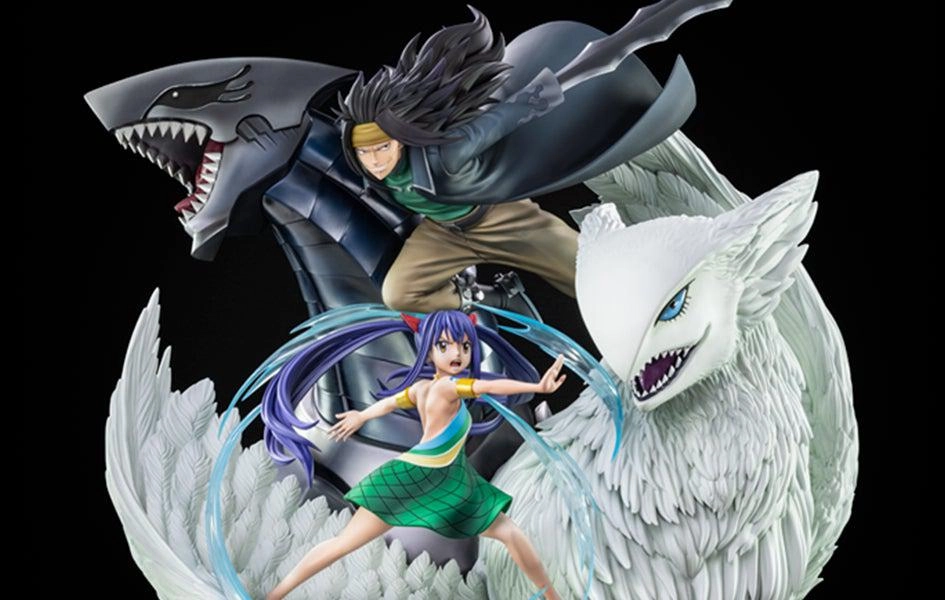Fairy Tail HQS  Gajeel & Wendy Limited Statue Brand Advocate