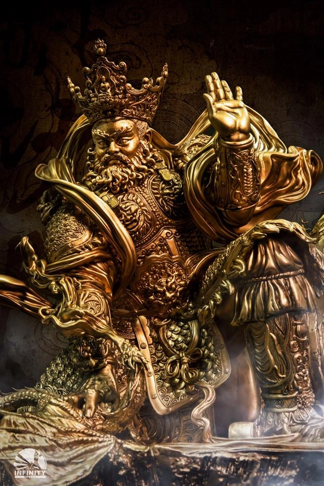 Guardian of Heaven Statue - GOLD Miniature Display