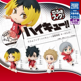 Crystal Figure Sentimental Value CP3042 Deformed Fig! Haikyu!! Nekoma High School Keychain