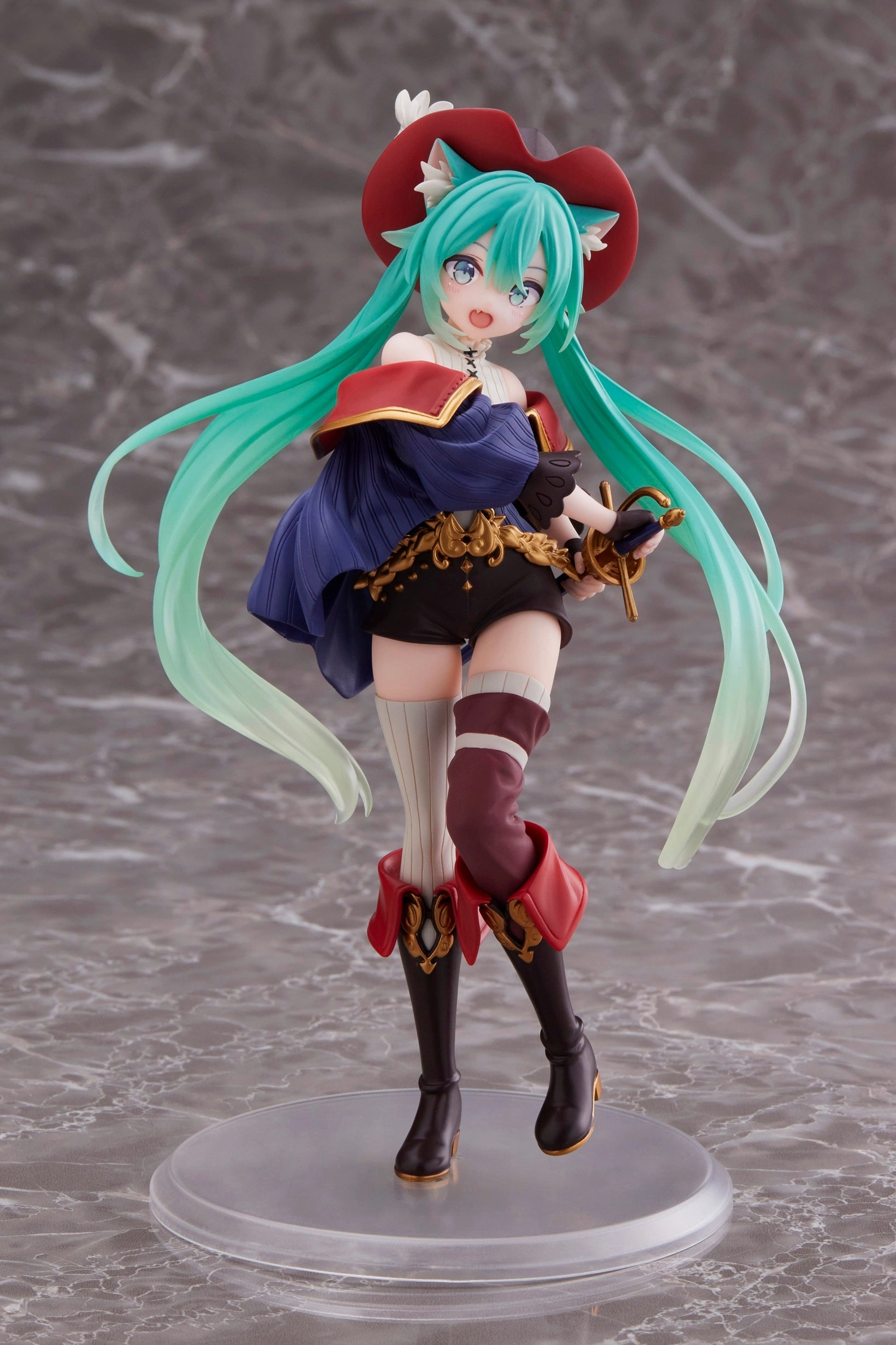 Best Seller Creative Display Hatsune Miku Wonderland Figure Puss in Boots Personalized Sculpture