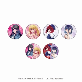 Adult Collectible Bookcase Display Hologram Can Badge Oshi no KO 01 Outing ver ( Newly drawn illustration )
