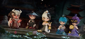 Archeological Replica Huozai Wusheng Group Portrait Series Figurines (Set of 6 figures)