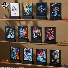 Ichiban Kuji Demon Slayer Kimetsu no Yaiba Upper Rank Three - F Prize Mini Art Board Complete Set of 12 Types Legendary Status Kaiju Statue