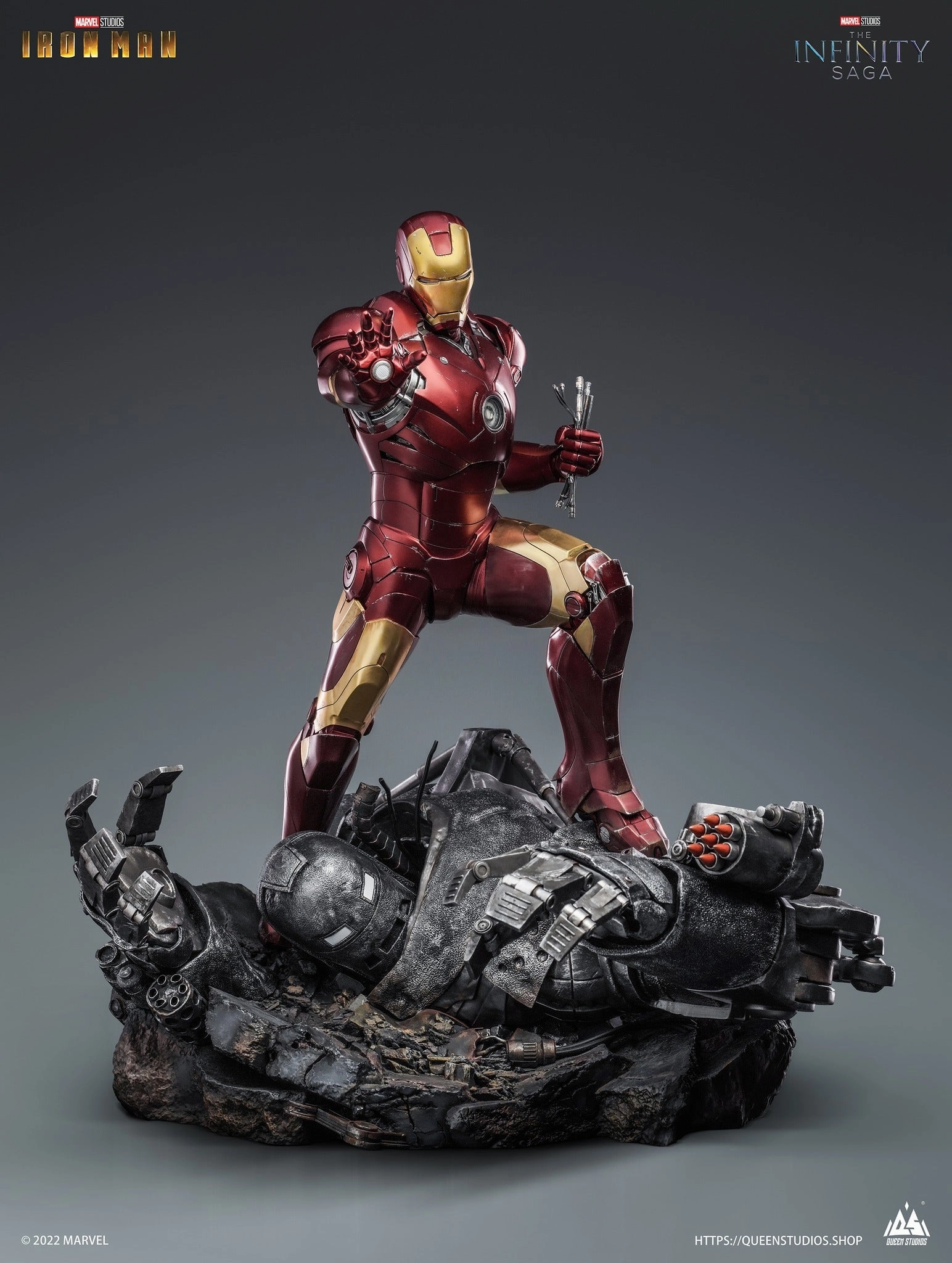 Iron Man Mark 3 1/4 Scale Statue Wood Carving