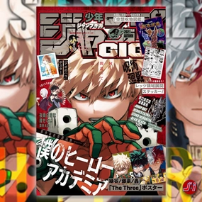 JUMP GIGA AUTUMN 2021 MY HERO ACADEMIA   Jujutsu Kaisen collage poster [MALEVOLENT SHRINE]   MHA POSTER Father's Day