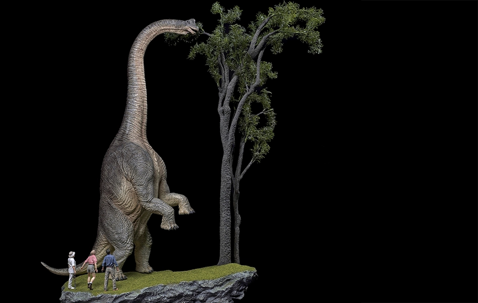 Shelf Display Jurassic Park - Welcome to Jurassic Park (Special Ed.) Demi Art Scale 1/20