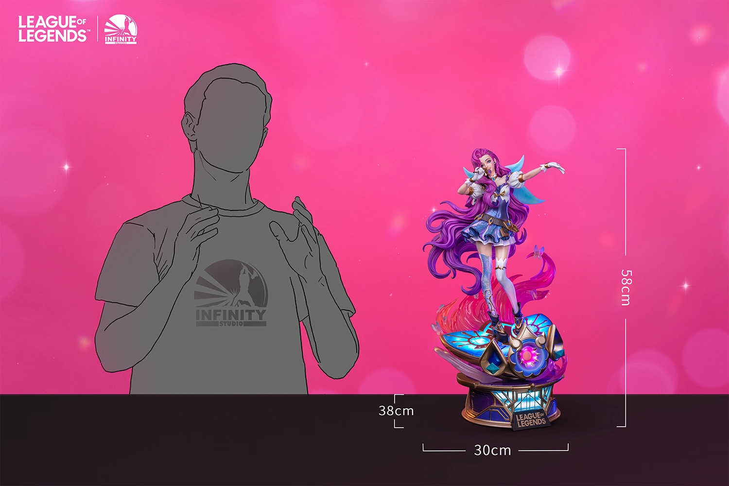 League of Legends - The Starry-Eyed Songstress Seraphine 1/4 Scale Statue Wall Mounted Lasting Value