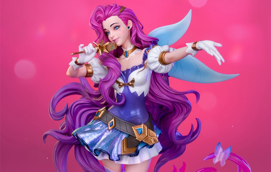 League of Legends - The Starry-Eyed Songstress Seraphine 1/4 Scale Statue Archeological Replica