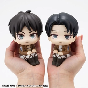 LOOK UP SERIES ATTACK ON TITAN Eren Jaeger & Levi set??with gift: Cushion?? Auction Item Transforming Toy
