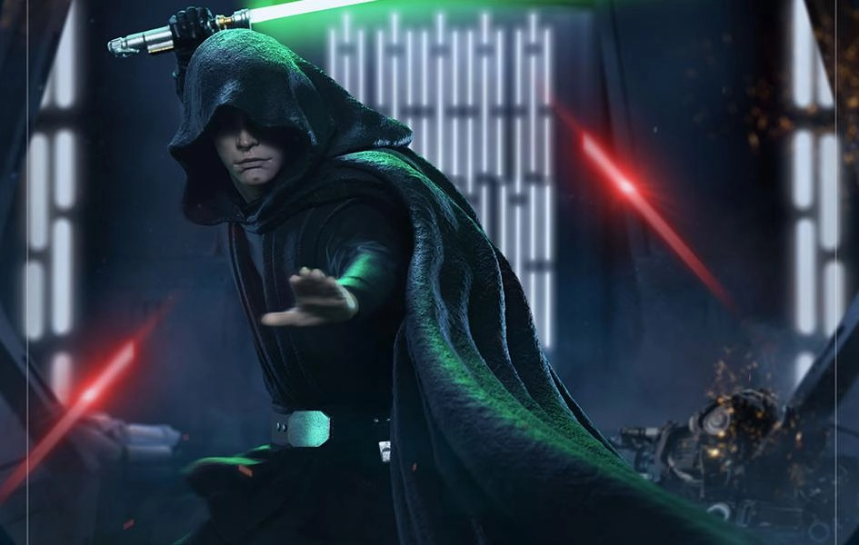 Luke Skywalker (Combat Version) 1/10 Scale Statue Staircase Decor Protective Case