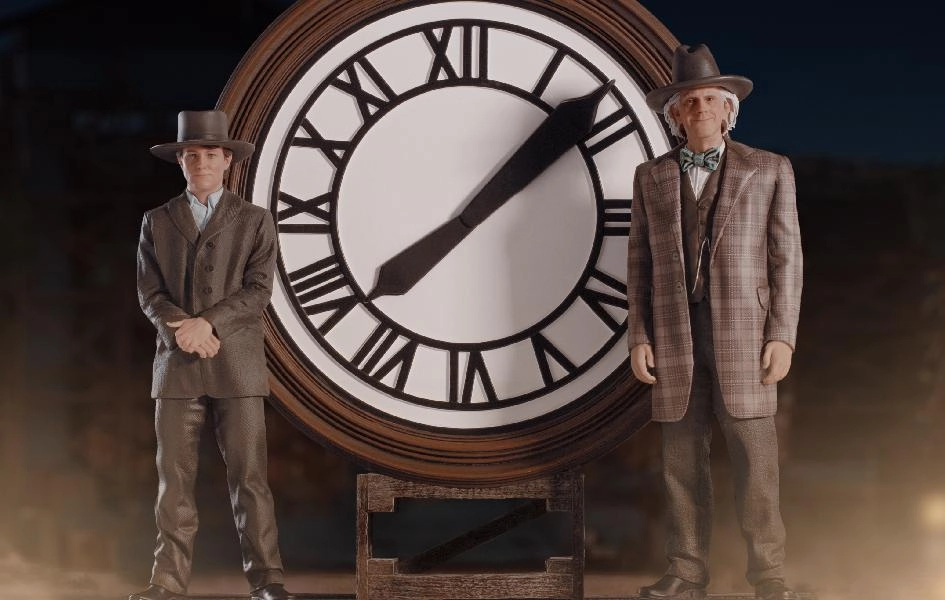 Marty and Doc at the Clock Deluxe Art Scale 1/10 Character Piece Superhero Figure