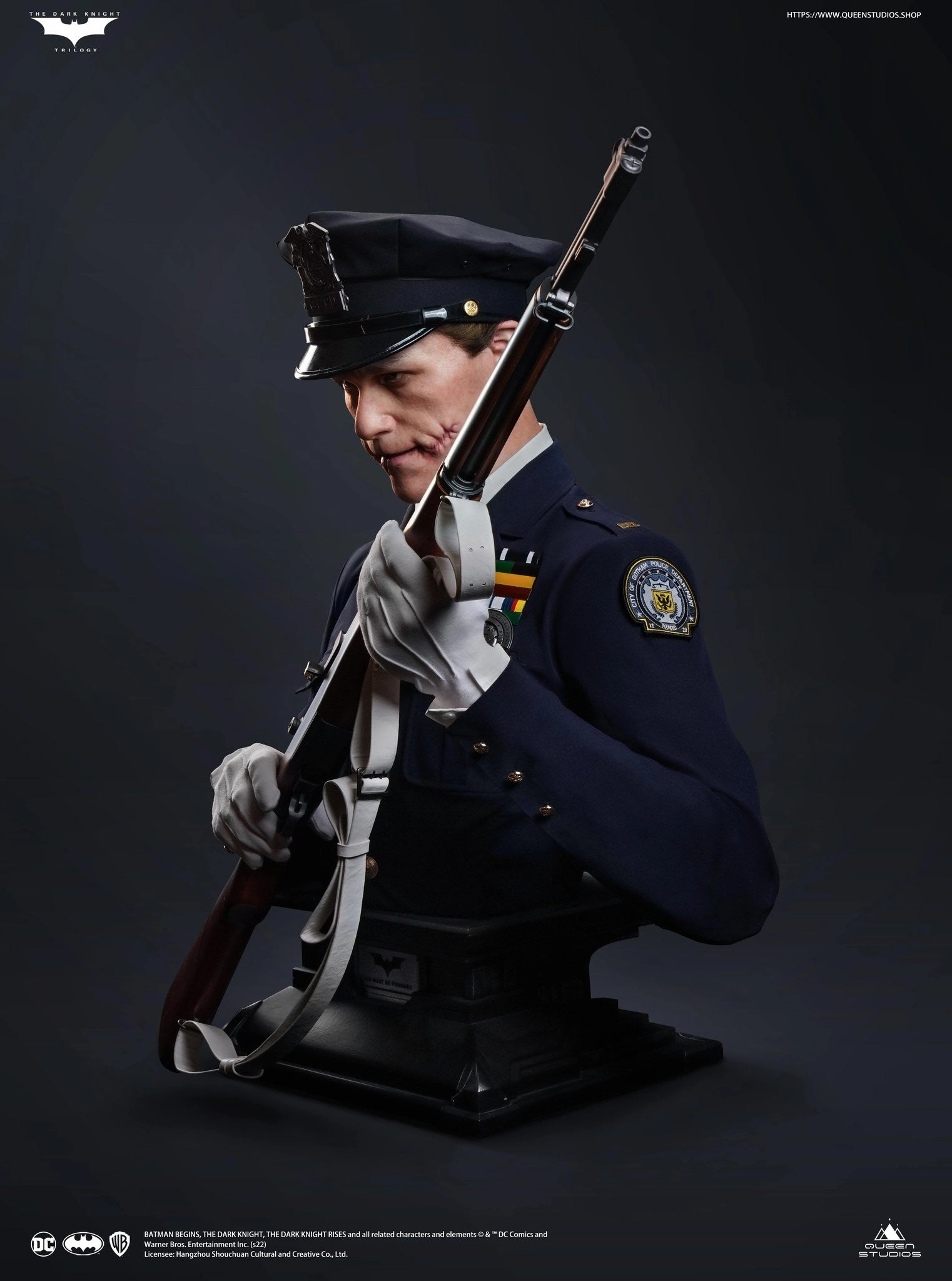The Joker (Police Uniform) Life-Size Bust Vinyl Unit Wedding Cake Topper