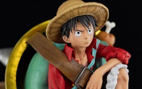PVC Goods Astronaut Figure Straw Hat Luffy 1/4 Scale Statue