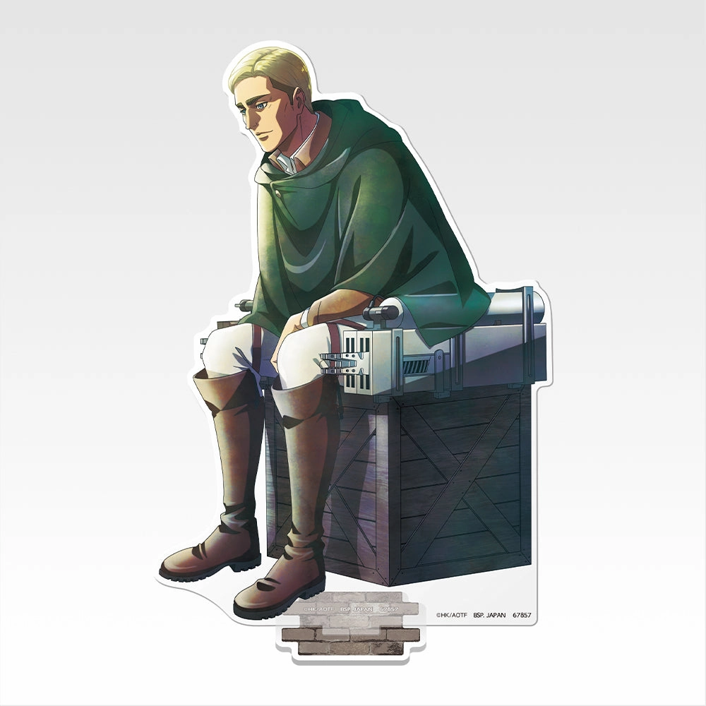 Ichiban Kuji Attack on Titan I'll Take Down the Beast Titan - E Prize Big Acrylic Stand Erwin Plastic Statue Designer Figure