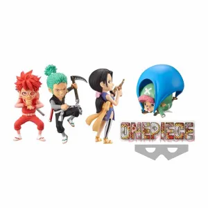 Chibi Object ONE PIECE WORLD COLLECTIBLE FIGURE WANOKUNI STYLE 1 - Set of 4