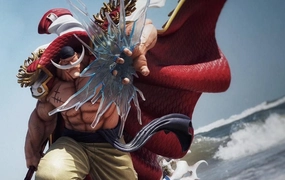 ONE PIECE Edward Newgate / WhiteBeard Statue Action Hero