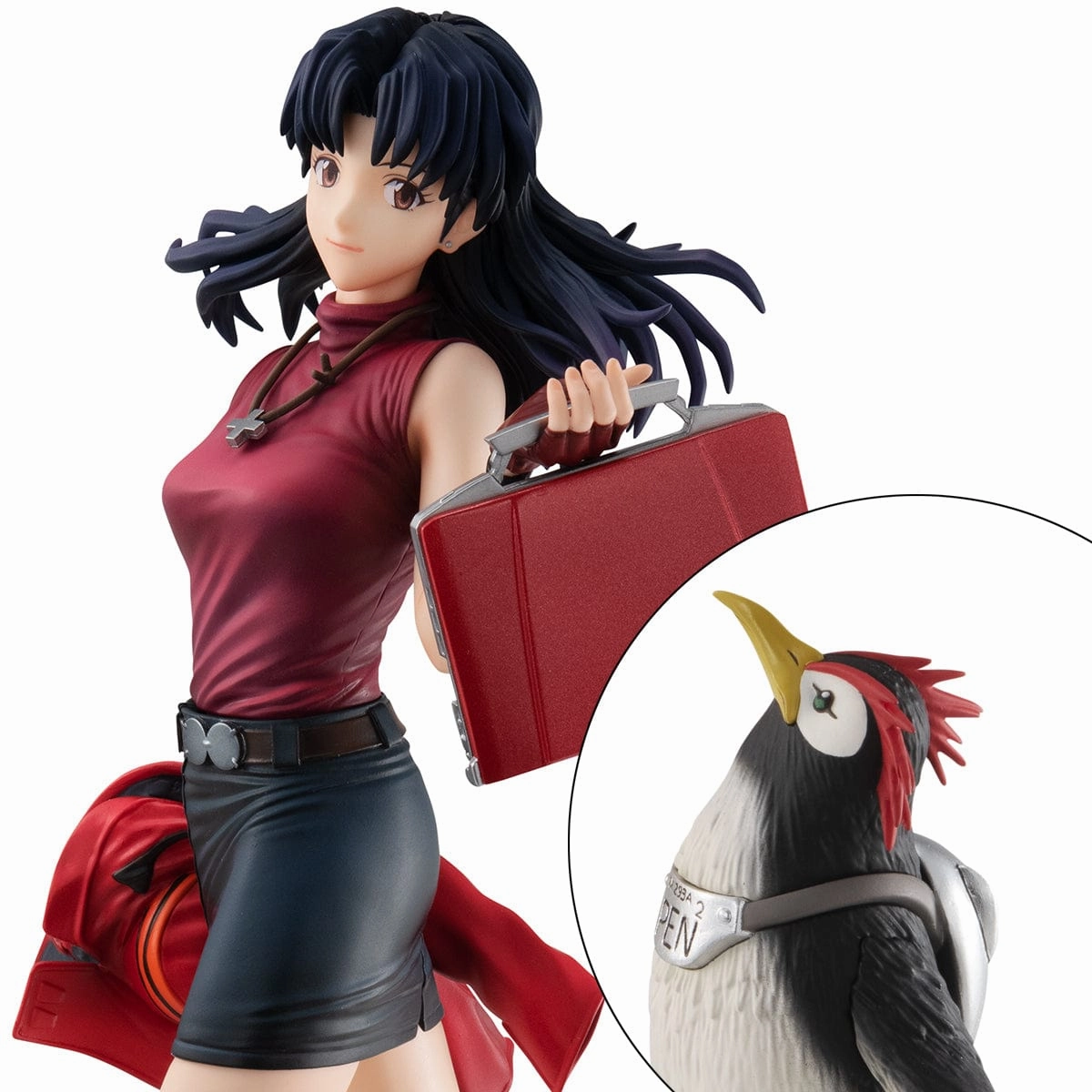 Sculpted Art Rebuild of Evangelion GALS Series Misato Katsuragi & Pen Pen