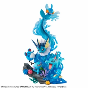 POKEMON G.E.M. EX SERIES Water Type DIVE TO BLUE (with gift - mini clear file) Famous Scientist Diorama Accent