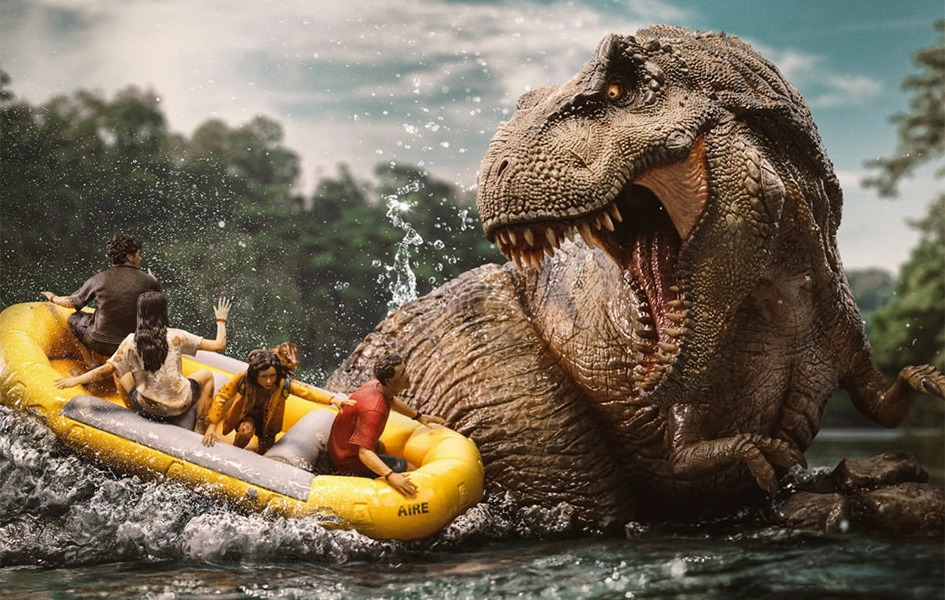 Jurassic World Rebirth - T-Rex River Scene Demi Art Scale 1/20 Fantasy Article Seasonal Decoration