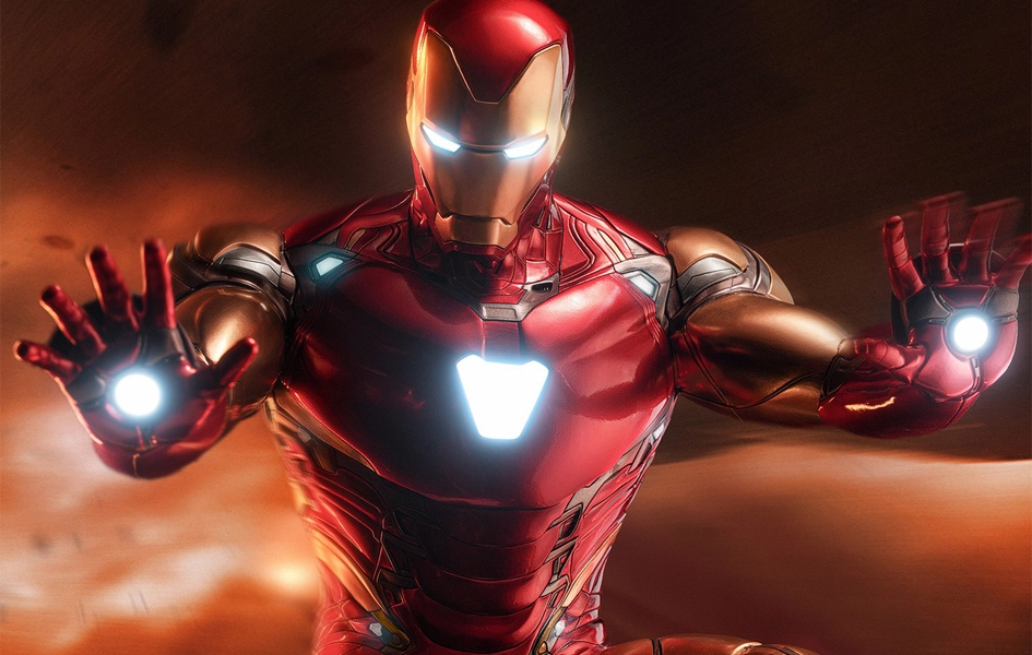 Holiday themed Living room Iron Man Mark 85 1/4 Scale Statue