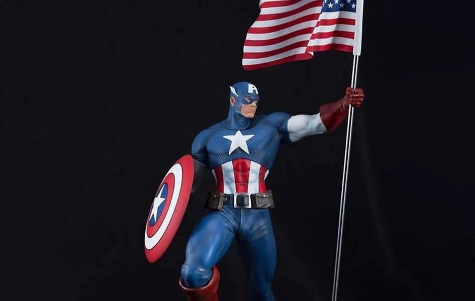 PVC Collectible Tourist Memorabilia Captain America 1/4 Scale Statue WITH COIN