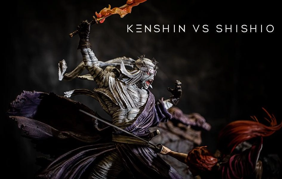 Anime Character RUROUNI KENSHIN - KENSHIN VS SHISHIO Statue