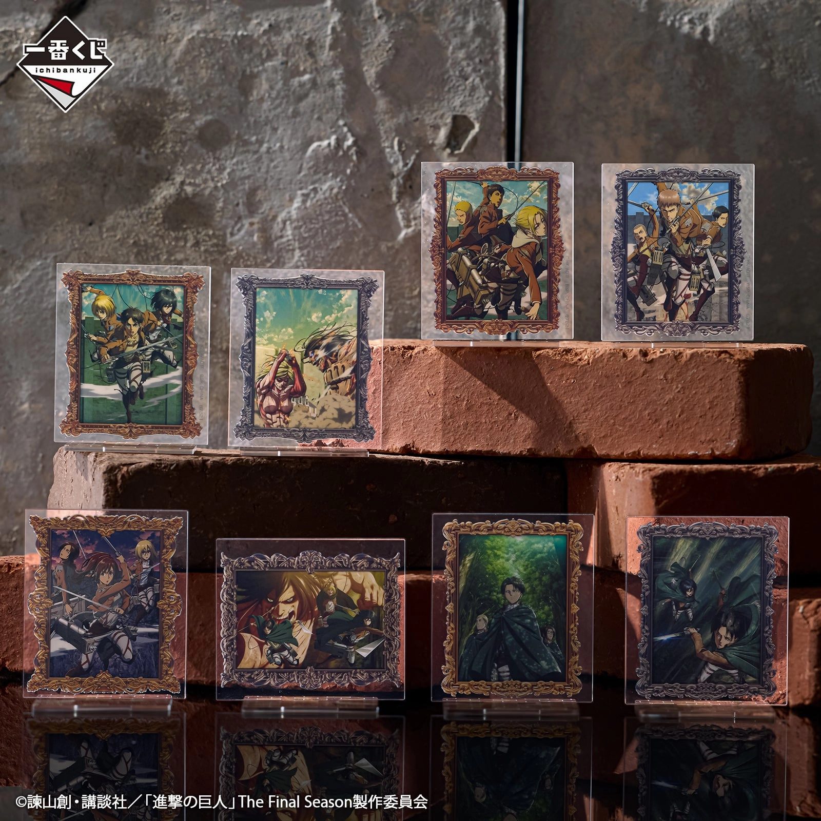 Narrative Display Ichiban Kuji Attack on Titan The World Outside the Walls - E Prize Acrylic Stand A Complete Set of 8 Types