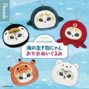 CP3064 mofusand sea creatures nyan face stuffed toy Desktop Replica