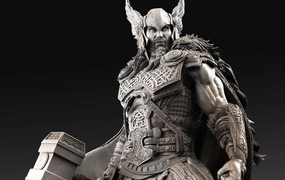 Premium Sculpture Year Round Viking Thor 1/4 Scale Statue (CALEB NEFZEN) by XM Studios