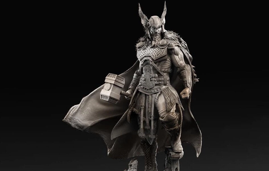 Colorful Decor Viking Thor 1/4 Scale Statue (CALEB NEFZEN) by XM Studios